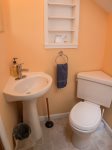 Bathroom with shower - Updated in 2014 with new fixtures, paint, flooring, lighting, and exhaust fan